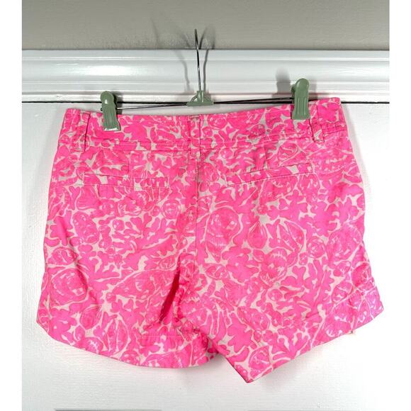 LILLY PULITZER Callahan Shorts Cosmo Pink Party Favors Sz 00 - Picture 2 of 5